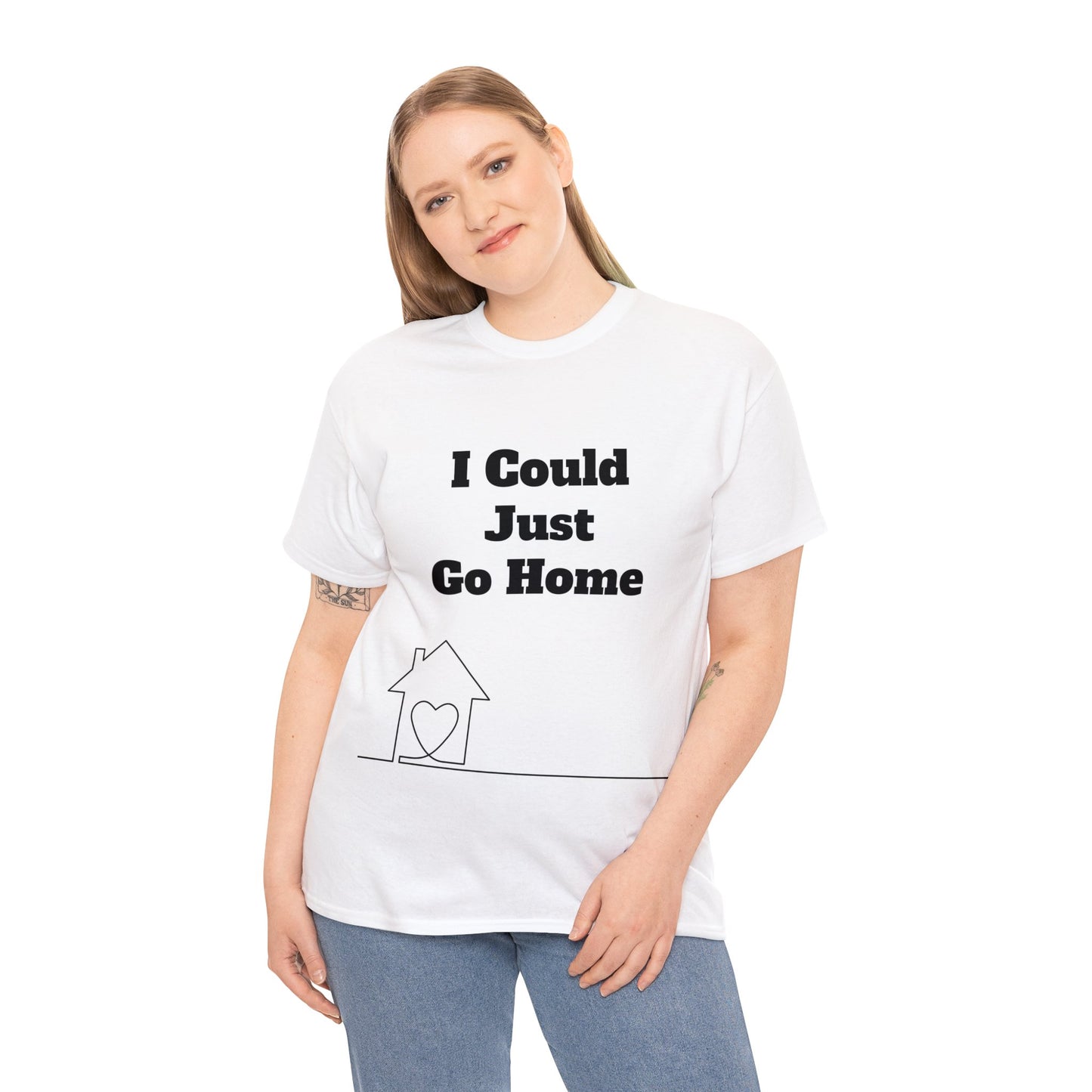 I Could Just Go Home Tee (White)